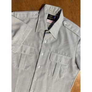Flying Cross USPS Shirt 36R SS Poly Wool Uniform Made USA Vintage Deadstock